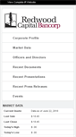 Mobile Screenshot of investor.redwoodcapitalbank.com
